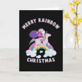 Prettige Regenboog Kerstmis Kaart (Gele Bloem)