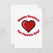 Prettige Respect for Parents Day! Kaart (Voorkant / Achterkant)