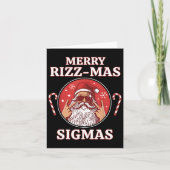 Prettige Rizz Kerst Sigmas- Gen Alpha Middelbare S Kaart (Voorkant)