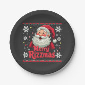 Prettige Rizzmas Kerstman Rizz Grappige Kerst Rizz Papieren Bordje (Voorkant)