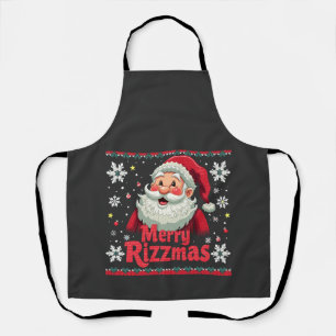 Prettige Rizzmas Kerstman Rizz Grappige Kerst Rizz Schort