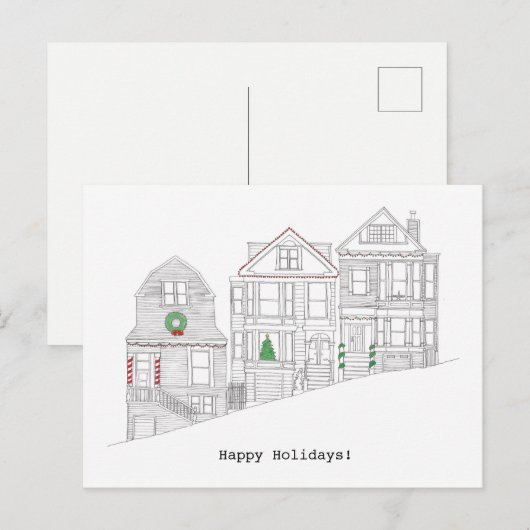 Prettige San Francisco Vakantie Feestdagenkaart (Voorkant / Achterkant)