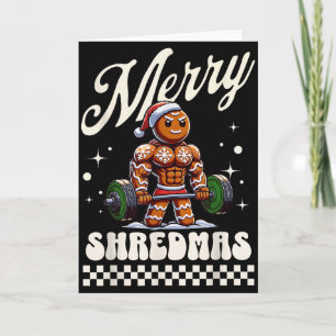 Prettige Shredmas Kerst Fitness Gemberkoek Workout Kaart