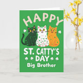 Prettige St. Cattys Dag Grote Broer Kaart (Gele Bloem)