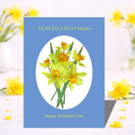 Prettige St David's Dag Welse narcissen Kaart