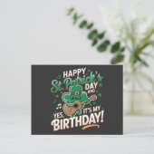 Prettige St. Patrick-dag en ja, het is mijn verjaa Briefkaart (Staand voorkant)
