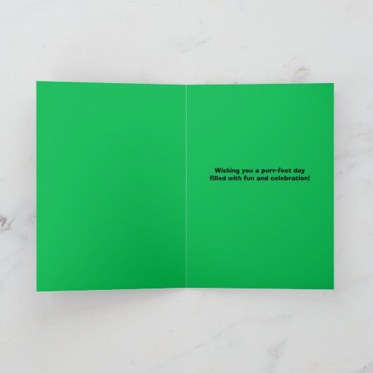 Prettige St. Patrick-dag kat in klavertje vier Feestdagen Kaart (Binnen)