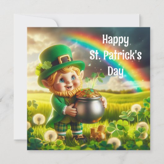 Prettige St. Patrick Dag Vakantiekaart Feestdagenkaart (Voorkant)