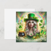 Prettige St. Patrick Dag Vakantiekaart Feestdagenkaart (Voorkant / Achterkant)