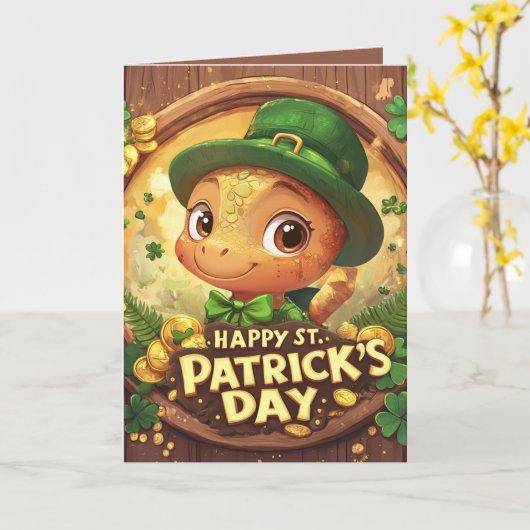 Prettige St. Patrick's Dag en drie kabouters Kaart (Gele Bloem)