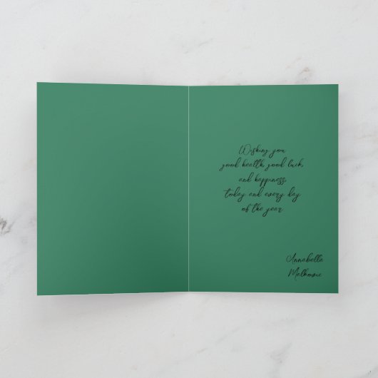 Prettige St. Patrick's Dag en prettige Leprechaun- Kaart (Binnen)