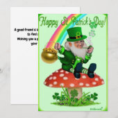 PRETTIGE ST. PATRICK'S DAG FEESTDAGENKAART (Voorkant / Achterkant)