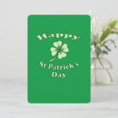 Prettige St. Patrick's dag Feestdagenkaart (Staand voorkant)