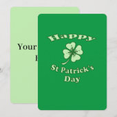 Prettige St. Patrick's dag Feestdagenkaart (Voorkant / Achterkant)