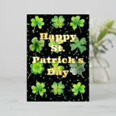 Prettige St. Patrick's Dag Folie Feestdagenkaart (Staand Voorkant)