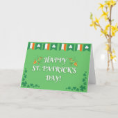 Prettige St. Patrick's Dag Groene Klaverblad Kaart (Gele Bloem)