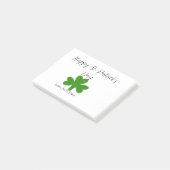Prettige St. Patrick's dag groene shamrock naam Post-it® Notes (Schuin)