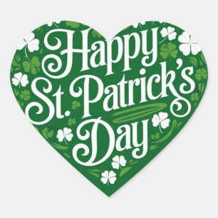 Prettige St. Patrick's Dag  Hart Sticker