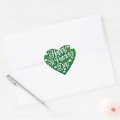 Prettige St. Patrick's Dag  Hart Sticker (Envelop)