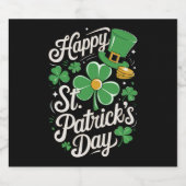 Prettige St. Patrick's Dag Ierse Erfenis St. Patty Bier Etiket (Enkel label)