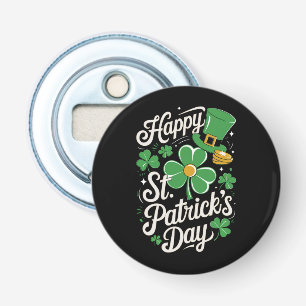Prettige St. Patrick's Dag Ierse Erfenis St. Patty Button Flesopener