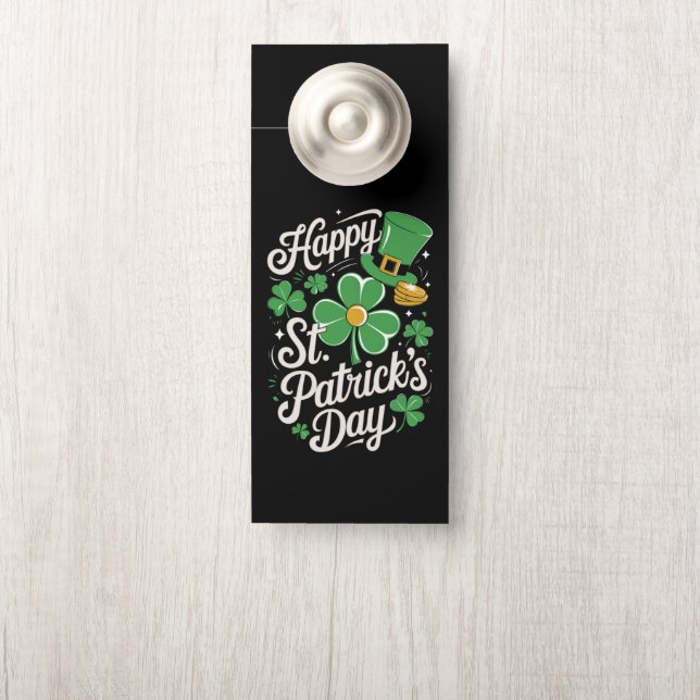 Prettige St. Patrick's Dag Ierse Erfenis St. Patty Deurhanger (Op knop)