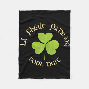 Prettige St. Patrick's Dag La Fheile Padraig Sona Fleece Deken