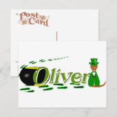 Prettige St. Patrick's Dag Oliver Cube Briefkaart (Voorkant / Achterkant)