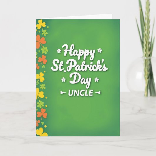 Prettige St. Patrick's Dag Oom Kaart (Voorkant)