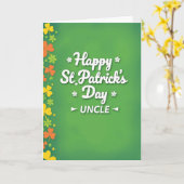 Prettige St. Patrick's Dag Oom Kaart (Gele Bloem)