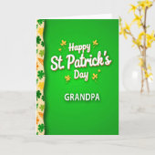 Prettige St. Patrick's Dag Opa Kaart (Gele Bloem)