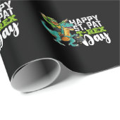 Prettige St. Patrick's Dag Pat T Rex Dinosaur Cadeaupapier (Rol Hoek)