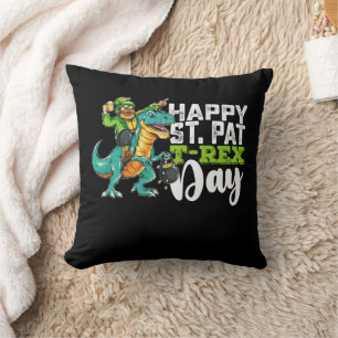 Prettige St. Patrick's Dag Pat T Rex Dinosaur Kussen