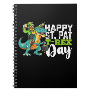 Prettige St. Patrick's Dag Pat T Rex Dinosaur Notitieboek