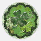Prettige St. Patrick's Dag Ronde Sticker (Voorkant)