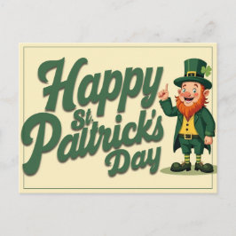 Prettige St. Patrick's Dag Schattige Leprechaun Briefkaart