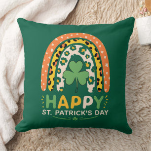 Prettige St. Patrick's Dag Schattige Regenboog Lui Kussen