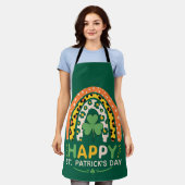 Prettige St. Patrick's Dag Schattige Regenboog Lui Schort (Gedragen)