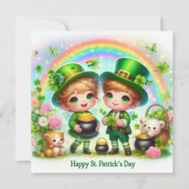 Prettige St. Patrick's Dag Vakantiekaart Feestdagenkaart