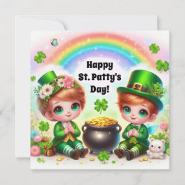 Prettige St. Patrick's Dag Vakantiekaart Feestdagenkaart