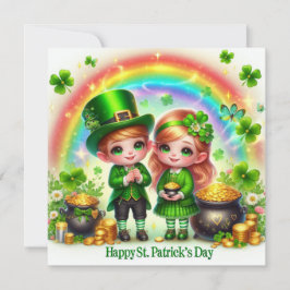 Prettige St. Patrick's Dag Vakantiekaart Feestdagenkaart