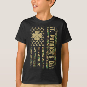 Prettige St. Patrick's Day Amerikaanse vlag camouf T-shirt