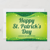 Prettige St. Patrick's Day Cute Aangepaste Groen G Feestdagenkaart (Voorkant)
