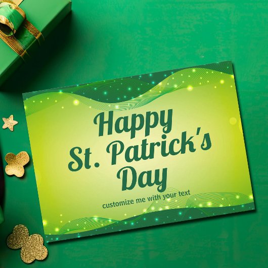 Prettige St. Patrick's Day Cute Aangepaste Groene  Feestdagenkaart