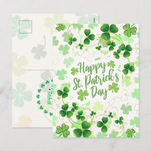 Prettige St. Patrick's Day Ierse Zegeningen Feestdagenkaart