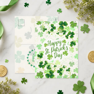 Prettige St. Patrick's Day Ierse Zegeningen Feestdagenkaart