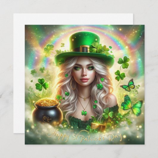 Prettige St. Patrick's Day Vakantiekaart Feestdagenkaart (Voorkant / Achterkant)