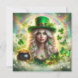 Prettige St. Patrick's Day wenskaart Feestdagenkaart