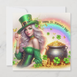 Prettige St. Patrick's Day wenskaart Feestdagenkaart