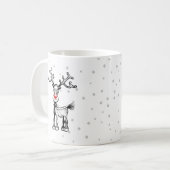 Prettige StressKerst met Rudolph op een mok (Voorkant links)